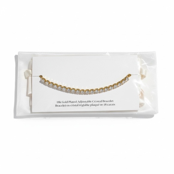 ettika Jewelry - Ettika 18K Gold Plated Adjustable Crystal Tennis Bracelet